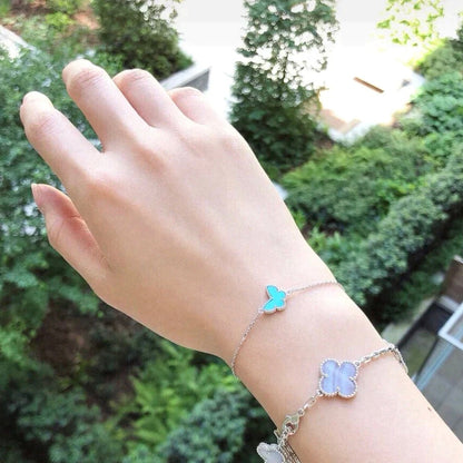 [Renovia Jewelry]BUTTERFLY TURQUOISE BUTTERFLY BRACELET SILVER