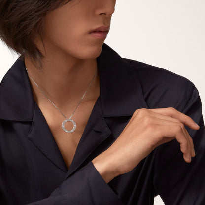 [Renovia Jewelry]LOVE NECKLACE 16MM 3 DIAMONDS