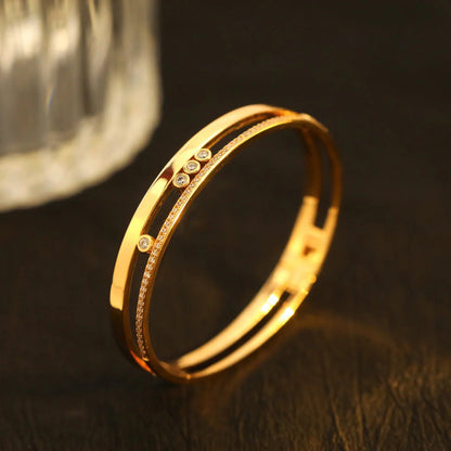 [Renovia Jewelry]Move Romane Diamond Bangle Bracelet