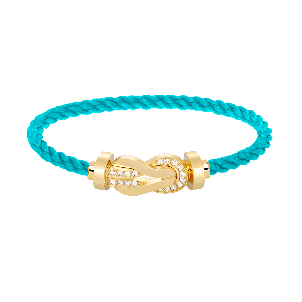 [Renovia Jewelry]CHANCE LARGE 8 FIGURE BUCKLE HALF DIAMOND BRACELET GOLD
