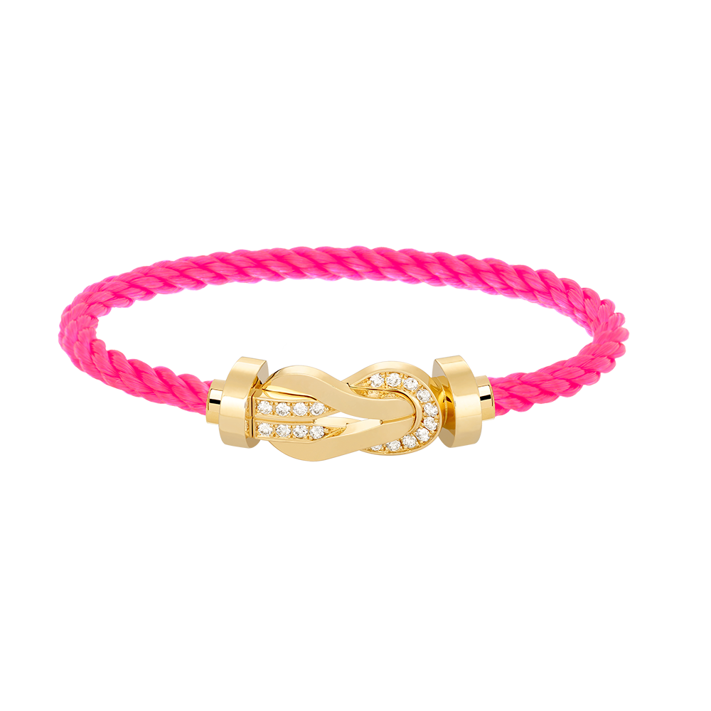 [Renovia Jewelry]CHANCE LARGE 8 FIGURE BUCKLE HALF DIAMOND BRACELET GOLD