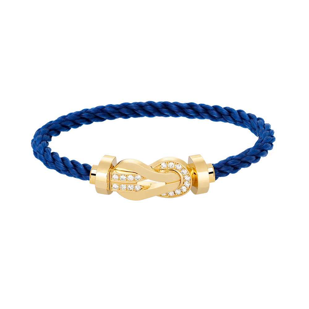 [Renovia Jewelry]CHANCE LARGE 8 FIGURE BUCKLE HALF DIAMOND BRACELET GOLD