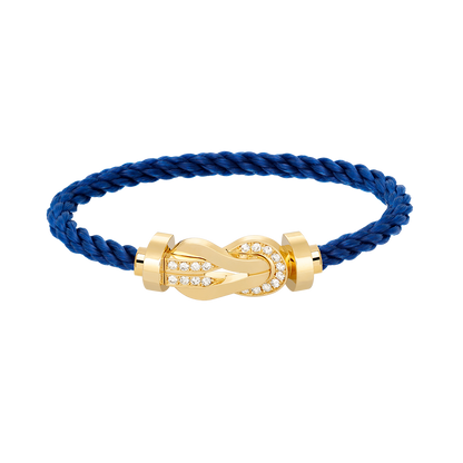[Renovia Jewelry]CHANCE LARGE 8 FIGURE BUCKLE HALF DIAMOND BRACELET GOLD