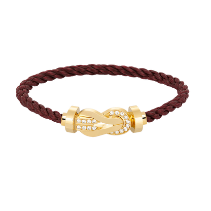 [Renovia Jewelry]CHANCE LARGE 8 FIGURE BUCKLE HALF DIAMOND BRACELET GOLD