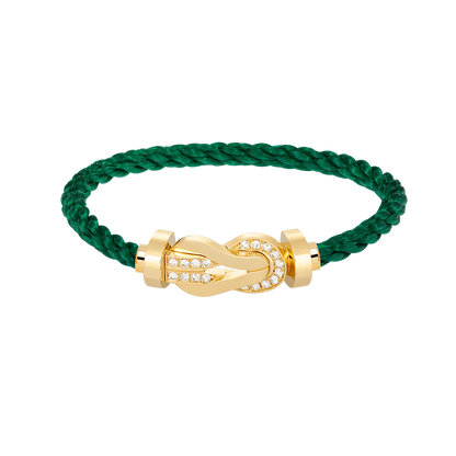 [Renovia Jewelry]CHANCE LARGE 8 FIGURE BUCKLE HALF DIAMOND BRACELET GOLD