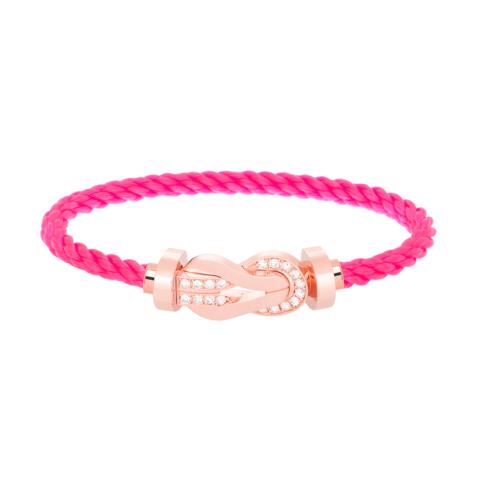 [Renovia Jewelry]CHANCE LARGE 8 FIGURE BUCKLE HALF DIAMOND BRACELET ROSE GOLD