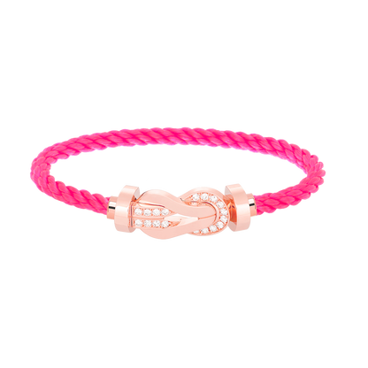 [Renovia Jewelry]CHANCE LARGE 8 FIGURE BUCKLE HALF DIAMOND BRACELET ROSE GOLD