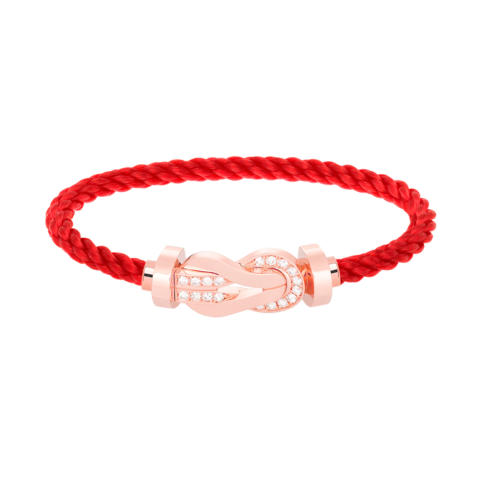[Renovia Jewelry]CHANCE LARGE 8 FIGURE BUCKLE HALF DIAMOND BRACELET ROSE GOLD