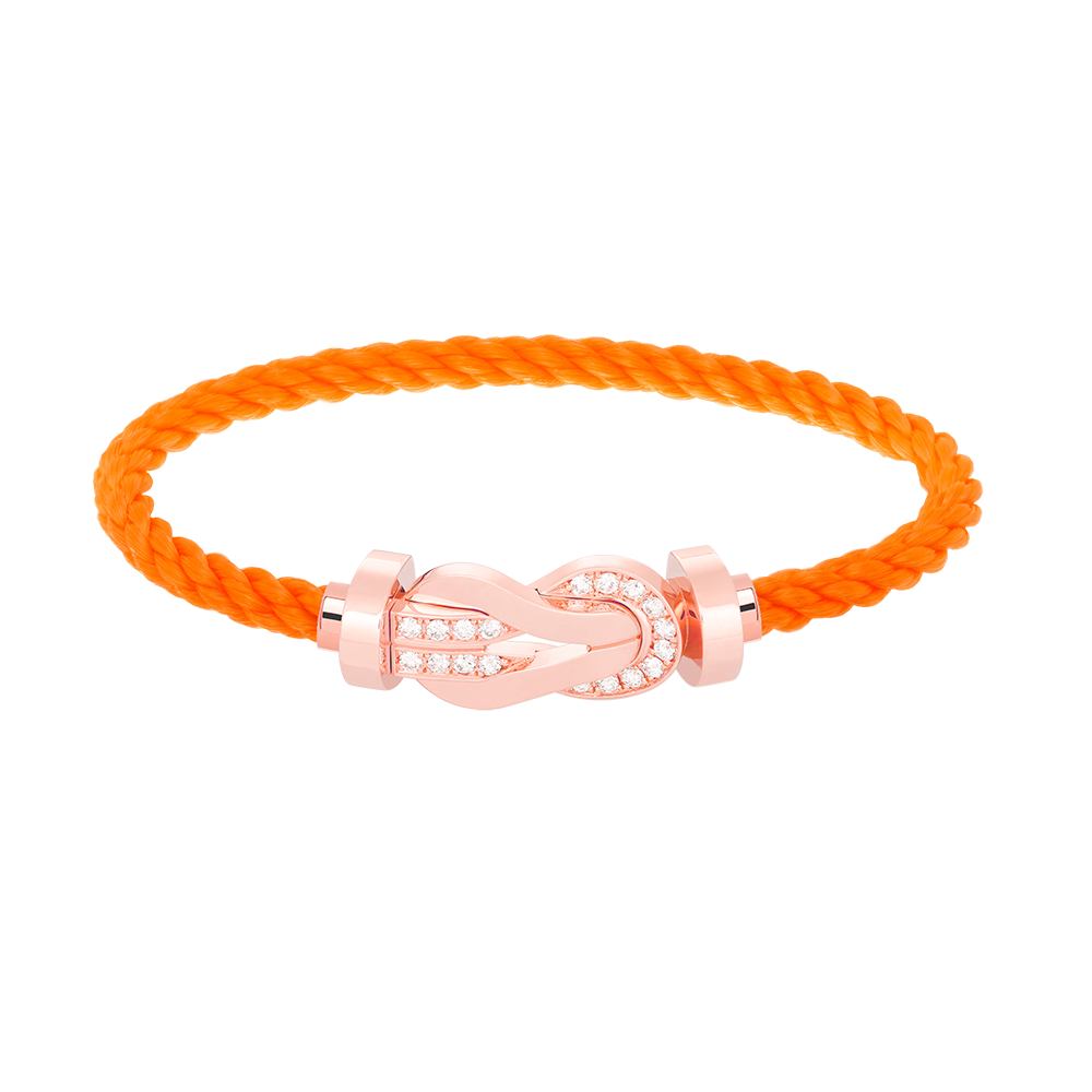 [Renovia Jewelry]CHANCE LARGE 8 FIGURE BUCKLE HALF DIAMOND BRACELET ROSE GOLD