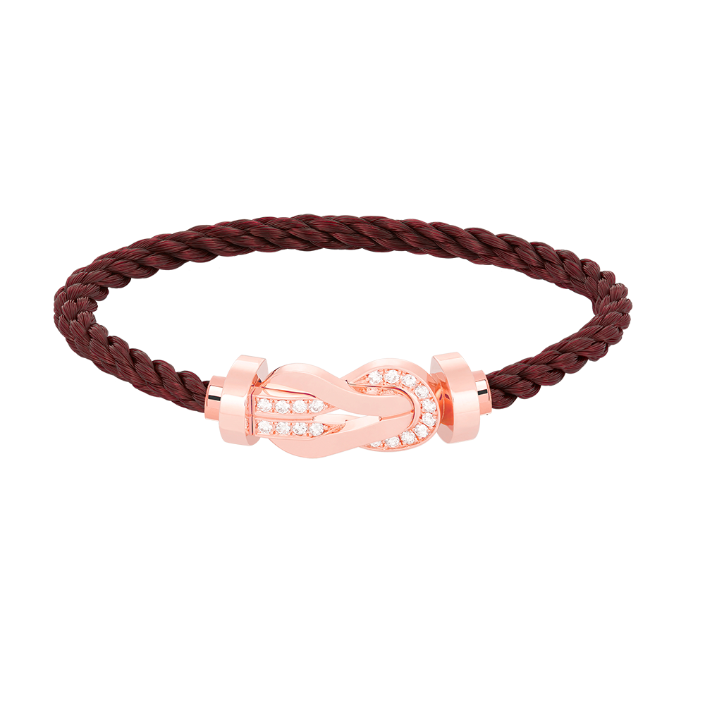 [Renovia Jewelry]CHANCE LARGE 8 FIGURE BUCKLE HALF DIAMOND BRACELET ROSE GOLD