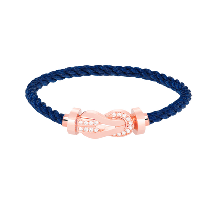 [Renovia Jewelry]CHANCE LARGE 8 FIGURE BUCKLE HALF DIAMOND BRACELET ROSE GOLD