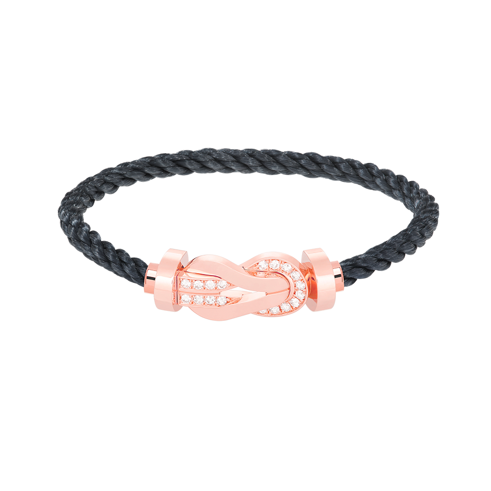 [Renovia Jewelry]CHANCE LARGE 8 FIGURE BUCKLE HALF DIAMOND BRACELET ROSE GOLD