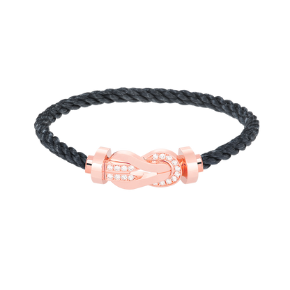 [Renovia Jewelry]CHANCE LARGE 8 FIGURE BUCKLE HALF DIAMOND BRACELET ROSE GOLD