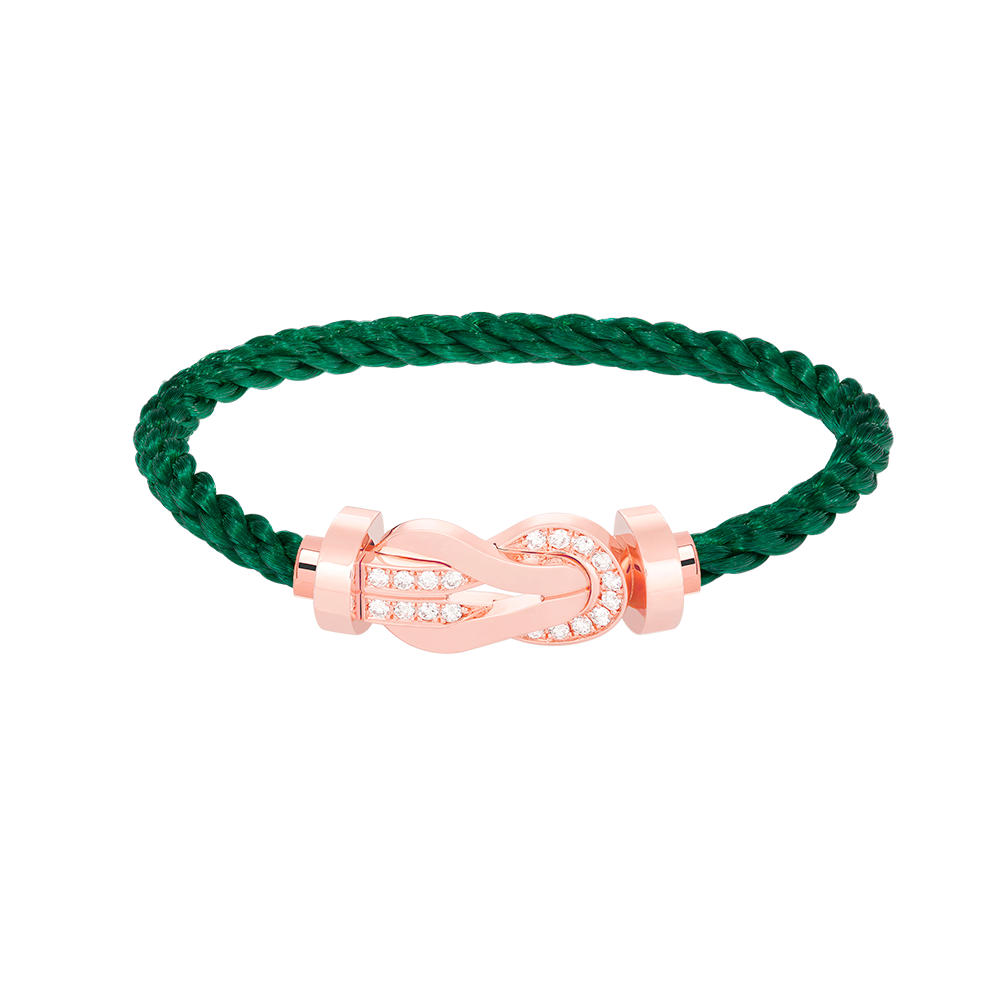 [Renovia Jewelry]CHANCE LARGE 8 FIGURE BUCKLE HALF DIAMOND BRACELET ROSE GOLD
