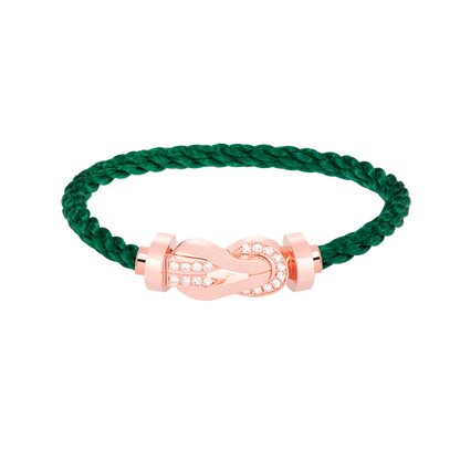[Renovia Jewelry]CHANCE LARGE 8 FIGURE BUCKLE HALF DIAMOND BRACELET ROSE GOLD