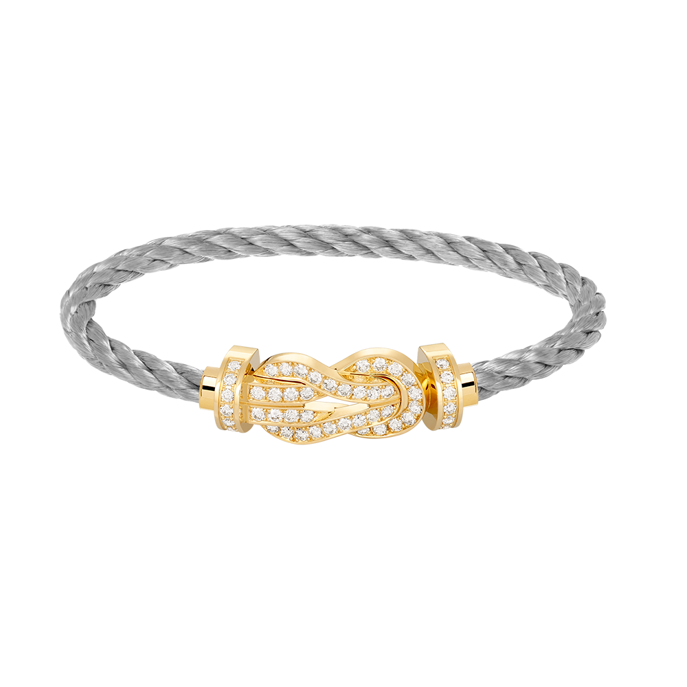 [Renovia Jewelry]CHANCE LARGE 8 FIGURE BUCKLE FULLDIAMOND BRACELET GOLD