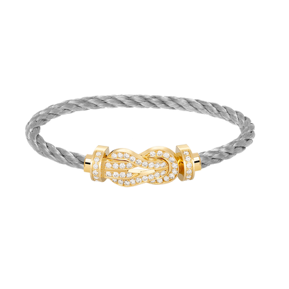 [Renovia Jewelry]CHANCE LARGE 8 FIGURE BUCKLE FULLDIAMOND BRACELET GOLD