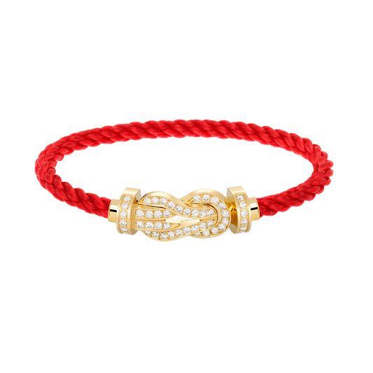 [Renovia Jewelry]CHANCE LARGE 8 FIGURE BUCKLE FULLDIAMOND BRACELET GOLD
