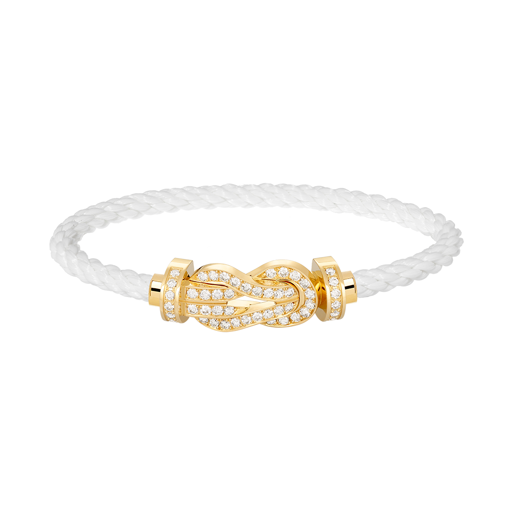[Renovia Jewelry]CHANCE LARGE 8 FIGURE BUCKLE FULLDIAMOND BRACELET GOLD