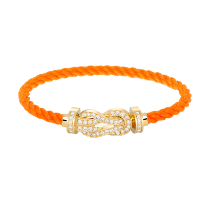 [Renovia Jewelry]CHANCE LARGE 8 FIGURE BUCKLE FULLDIAMOND BRACELET GOLD