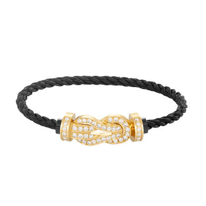 [Renovia Jewelry]CHANCE LARGE 8 FIGURE BUCKLE FULLDIAMOND BRACELET GOLD