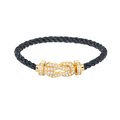 [Renovia Jewelry]CHANCE LARGE 8 FIGURE BUCKLE FULLDIAMOND BRACELET GOLD