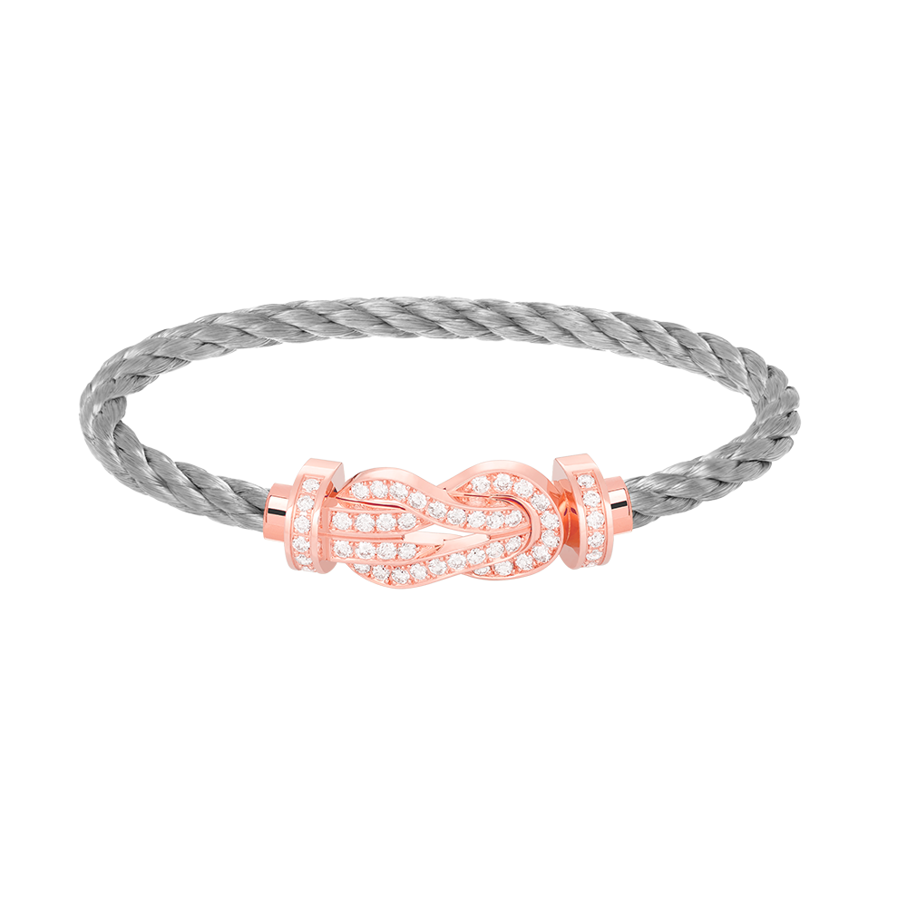 [Renovia Jewelry]CHANCE LARGE 8 FIGURE BUCKLE FULL DIAMOND BRACELET ROSE GOLD