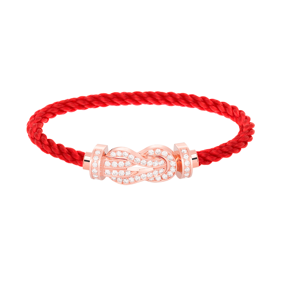 [Renovia Jewelry]CHANCE LARGE 8 FIGURE BUCKLE FULL DIAMOND BRACELET ROSE GOLD