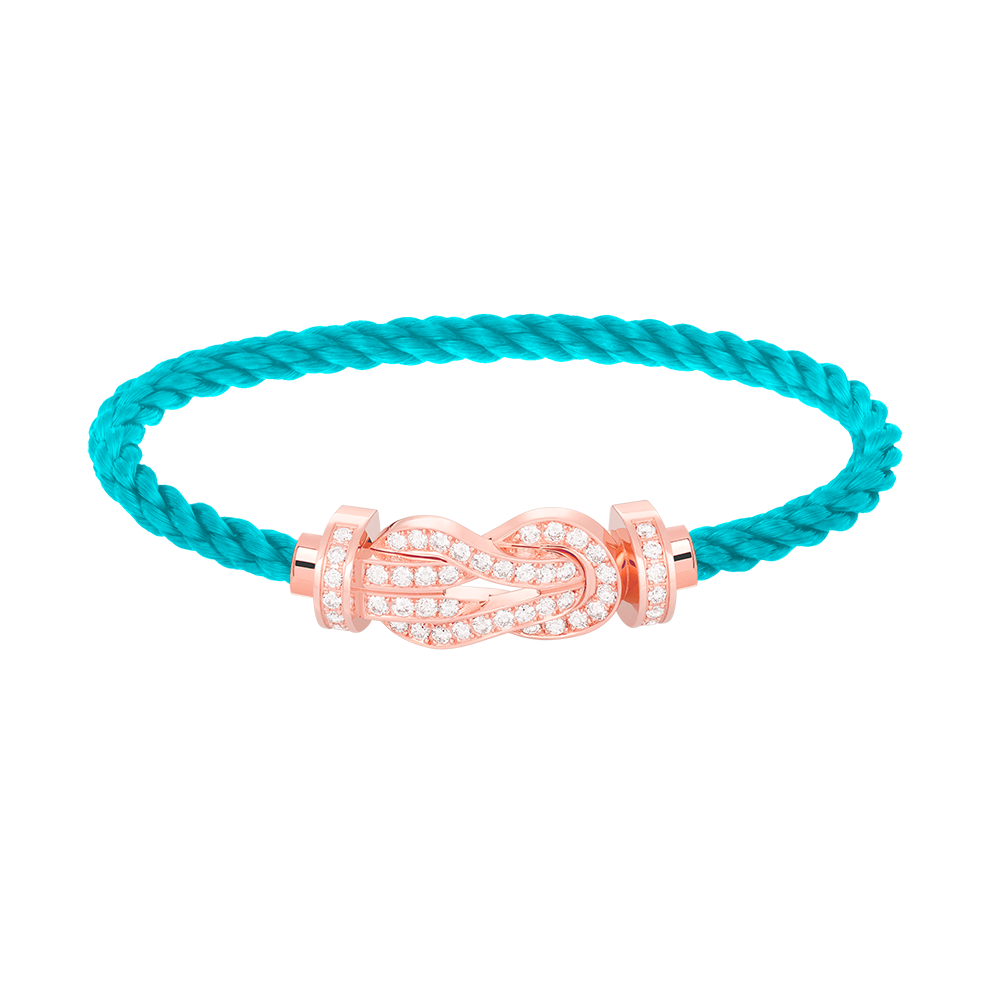 [Renovia Jewelry]CHANCE LARGE 8 FIGURE BUCKLE FULL DIAMOND BRACELET ROSE GOLD