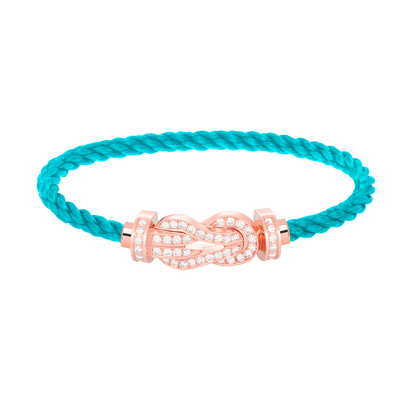 [Renovia Jewelry]CHANCE LARGE 8 FIGURE BUCKLE FULL DIAMOND BRACELET ROSE GOLD