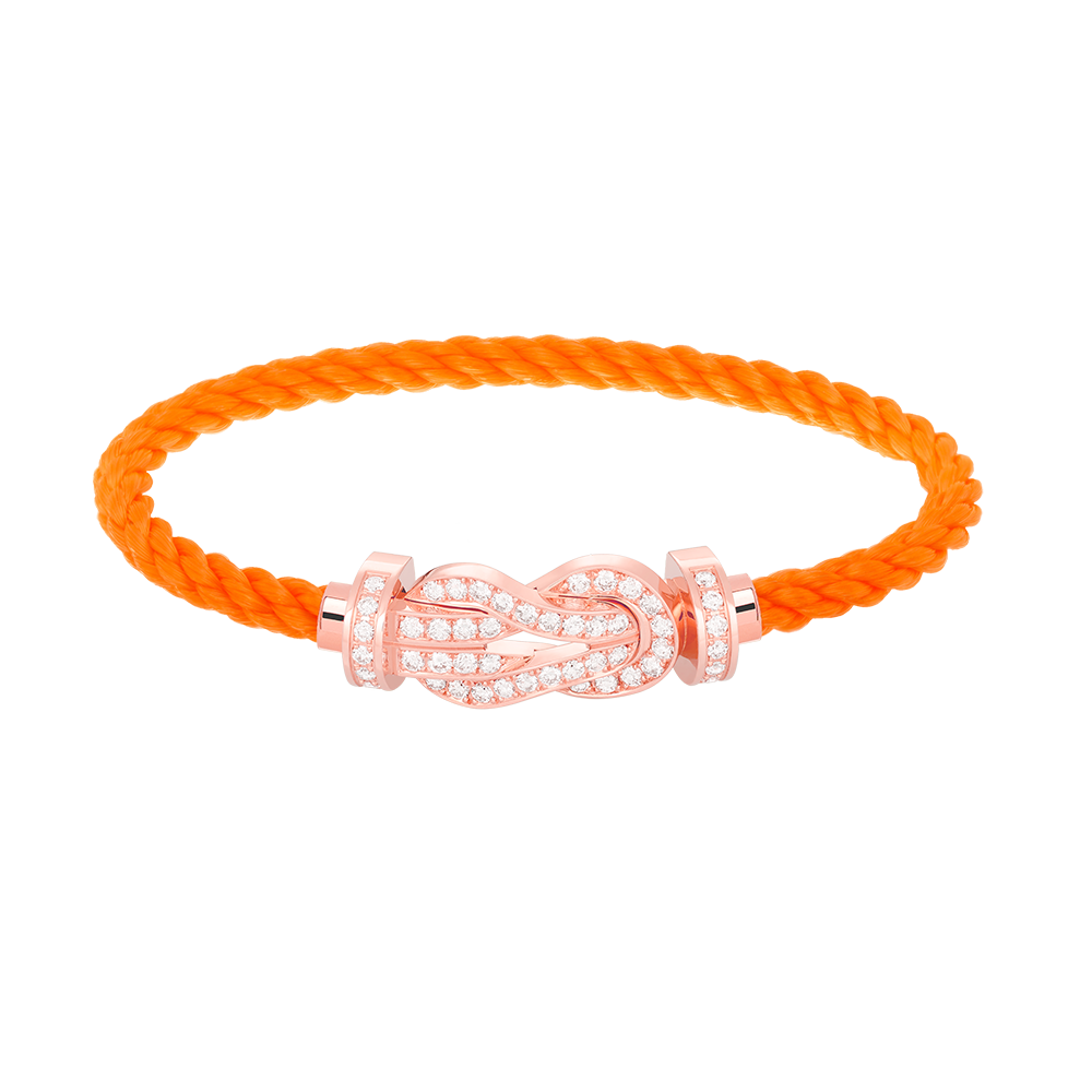 [Renovia Jewelry]CHANCE LARGE 8 FIGURE BUCKLE FULL DIAMOND BRACELET ROSE GOLD