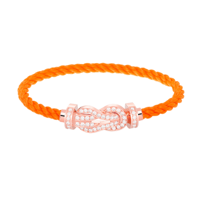 [Renovia Jewelry]CHANCE LARGE 8 FIGURE BUCKLE FULL DIAMOND BRACELET ROSE GOLD