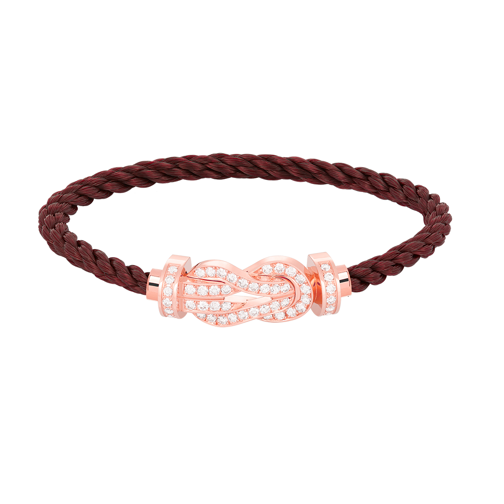 [Renovia Jewelry]CHANCE LARGE 8 FIGURE BUCKLE FULL DIAMOND BRACELET ROSE GOLD