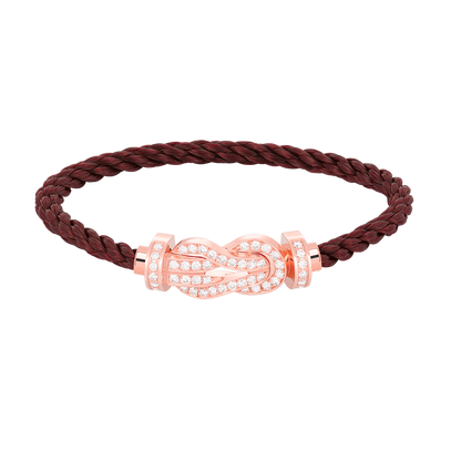 [Renovia Jewelry]CHANCE LARGE 8 FIGURE BUCKLE FULL DIAMOND BRACELET ROSE GOLD
