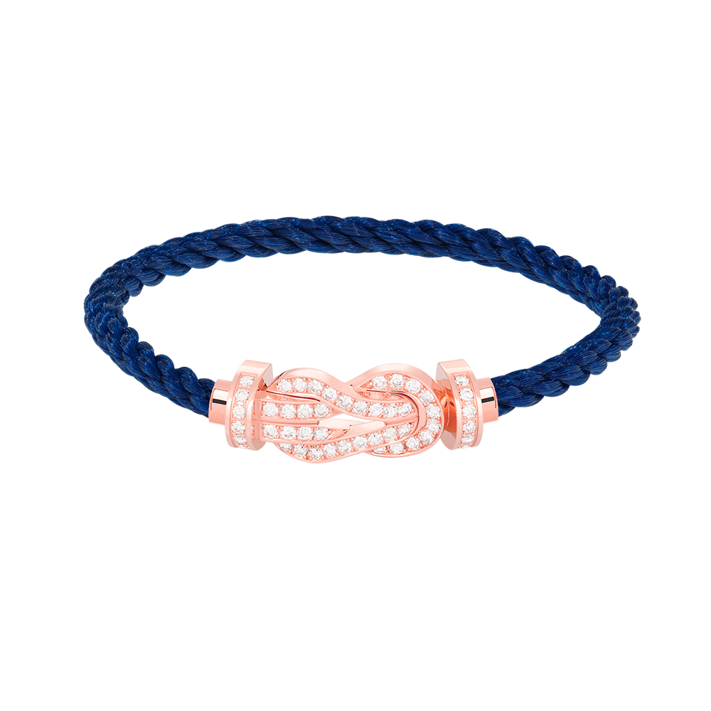 [Renovia Jewelry]CHANCE LARGE 8 FIGURE BUCKLE FULL DIAMOND BRACELET ROSE GOLD