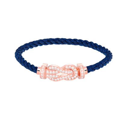 [Renovia Jewelry]CHANCE LARGE 8 FIGURE BUCKLE FULL DIAMOND BRACELET ROSE GOLD