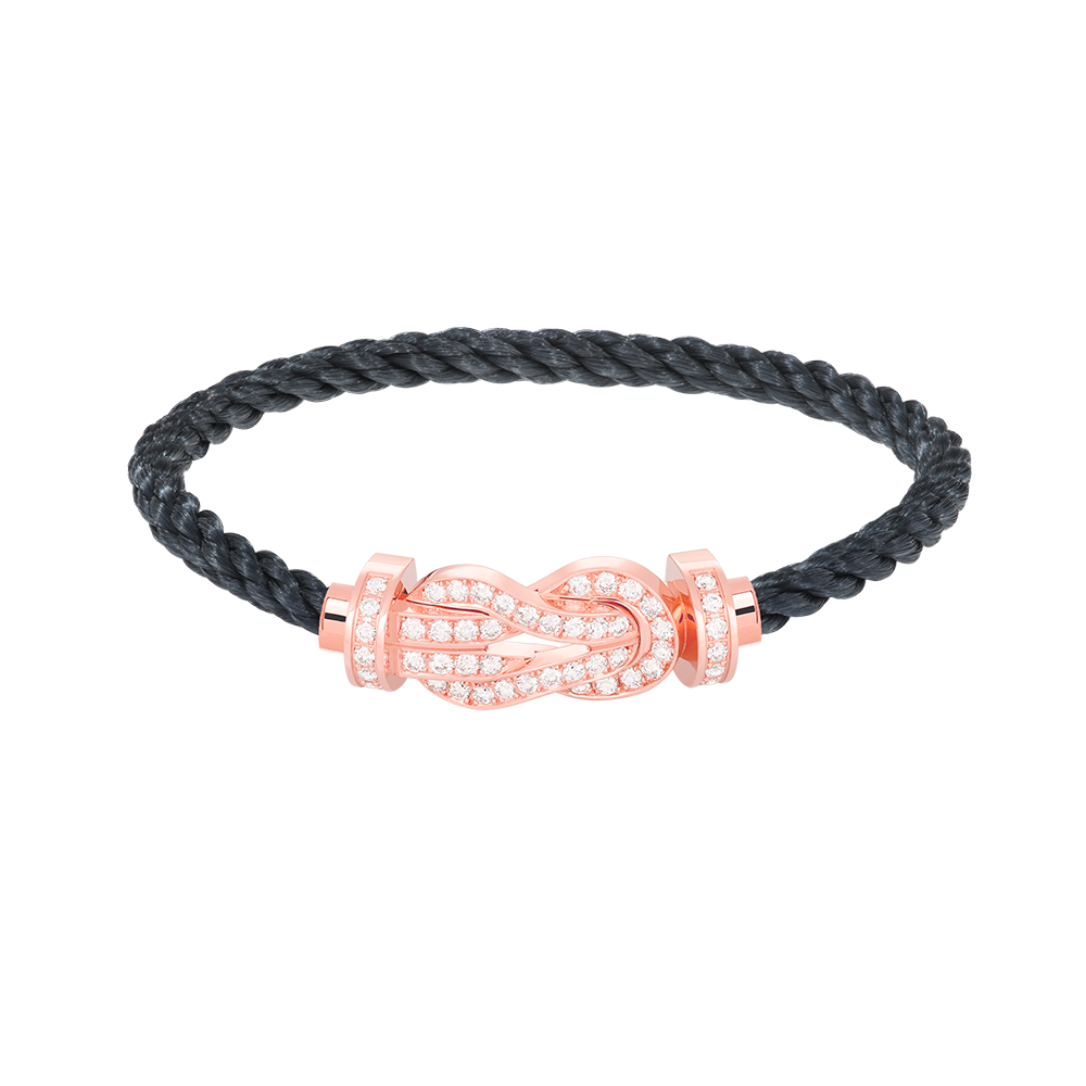[Renovia Jewelry]CHANCE LARGE 8 FIGURE BUCKLE FULL DIAMOND BRACELET ROSE GOLD