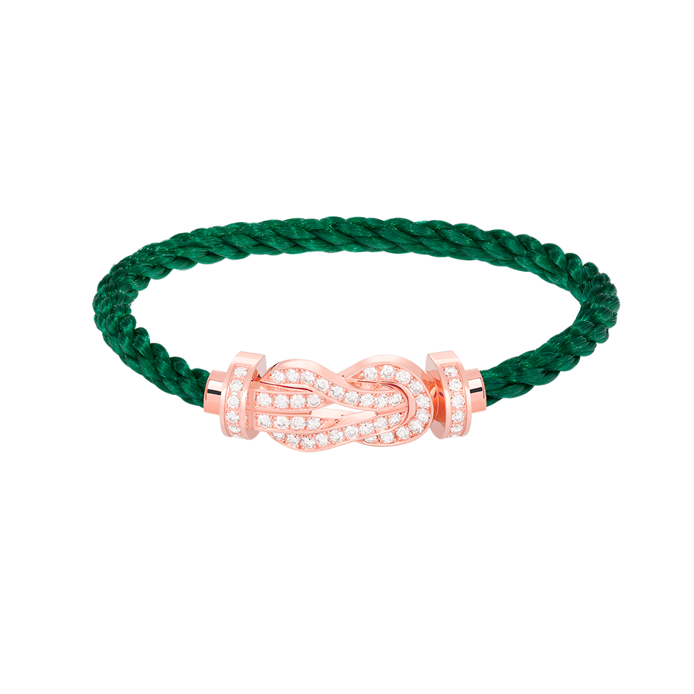 [Renovia Jewelry]CHANCE LARGE 8 FIGURE BUCKLE FULL DIAMOND BRACELET ROSE GOLD