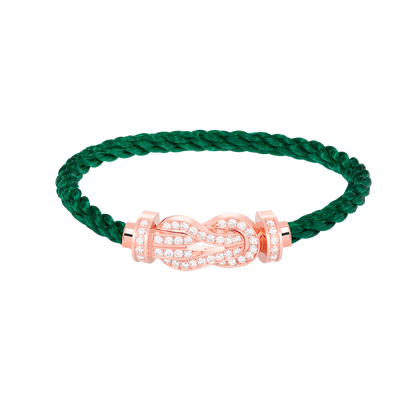 [Renovia Jewelry]CHANCE LARGE 8 FIGURE BUCKLE FULL DIAMOND BRACELET ROSE GOLD