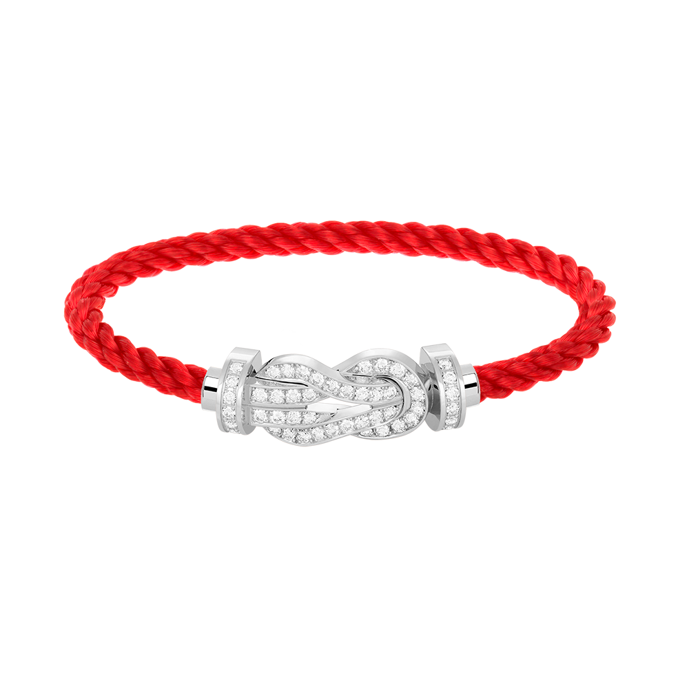 [Renovia Jewelry]CHANCE LARGE 8 FIGURE BUCKLE FULL DIAMOND BRACELET SILVER