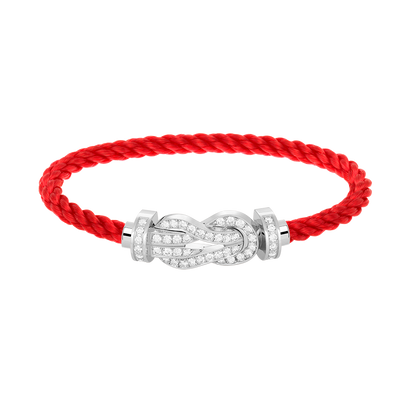[Renovia Jewelry]CHANCE LARGE 8 FIGURE BUCKLE FULL DIAMOND BRACELET SILVER