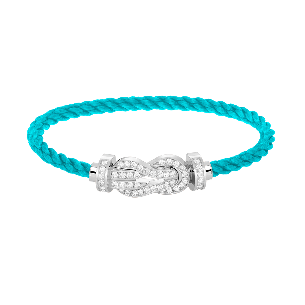 [Renovia Jewelry]CHANCE LARGE 8 FIGURE BUCKLE FULL DIAMOND BRACELET SILVER