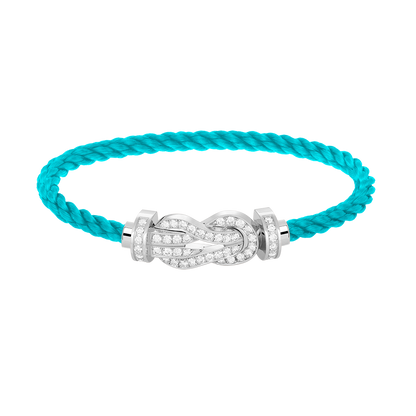 [Renovia Jewelry]CHANCE LARGE 8 FIGURE BUCKLE FULL DIAMOND BRACELET SILVER