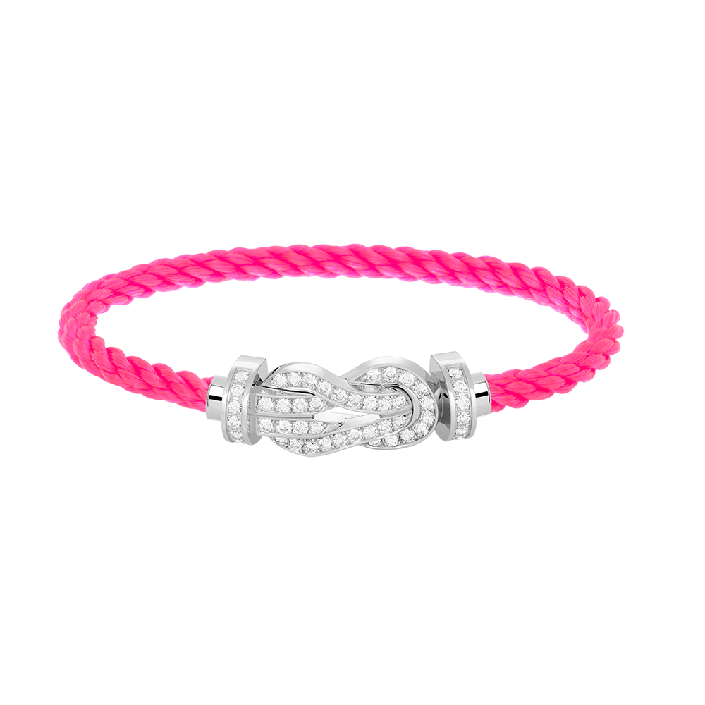 [Renovia Jewelry]CHANCE LARGE 8 FIGURE BUCKLE FULL DIAMOND BRACELET SILVER