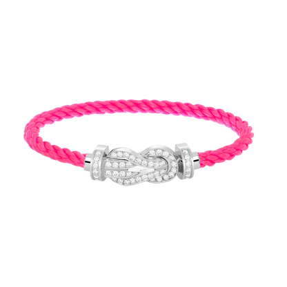 [Renovia Jewelry]CHANCE LARGE 8 FIGURE BUCKLE FULL DIAMOND BRACELET SILVER