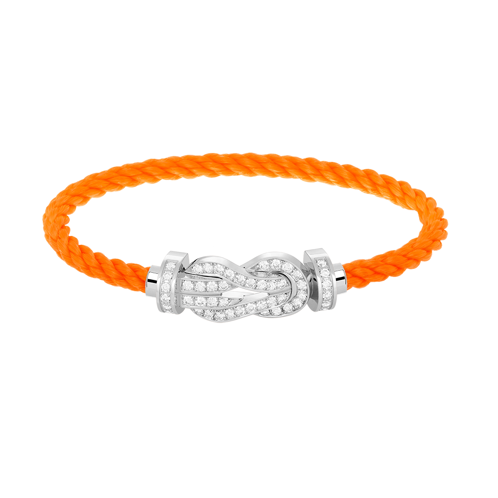 [Renovia Jewelry]CHANCE LARGE 8 FIGURE BUCKLE FULL DIAMOND BRACELET SILVER