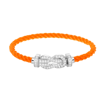 [Renovia Jewelry]CHANCE LARGE 8 FIGURE BUCKLE FULL DIAMOND BRACELET SILVER