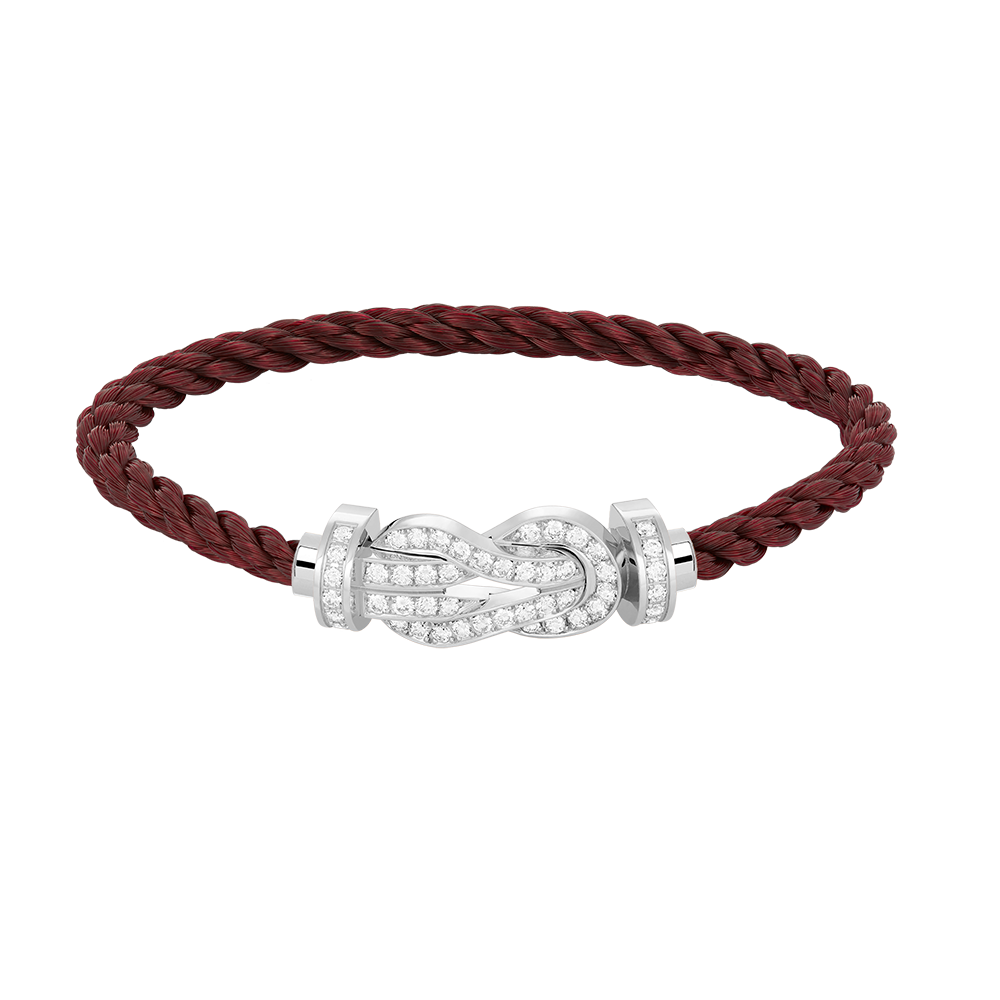 [Renovia Jewelry]CHANCE LARGE 8 FIGURE BUCKLE FULL DIAMOND BRACELET SILVER