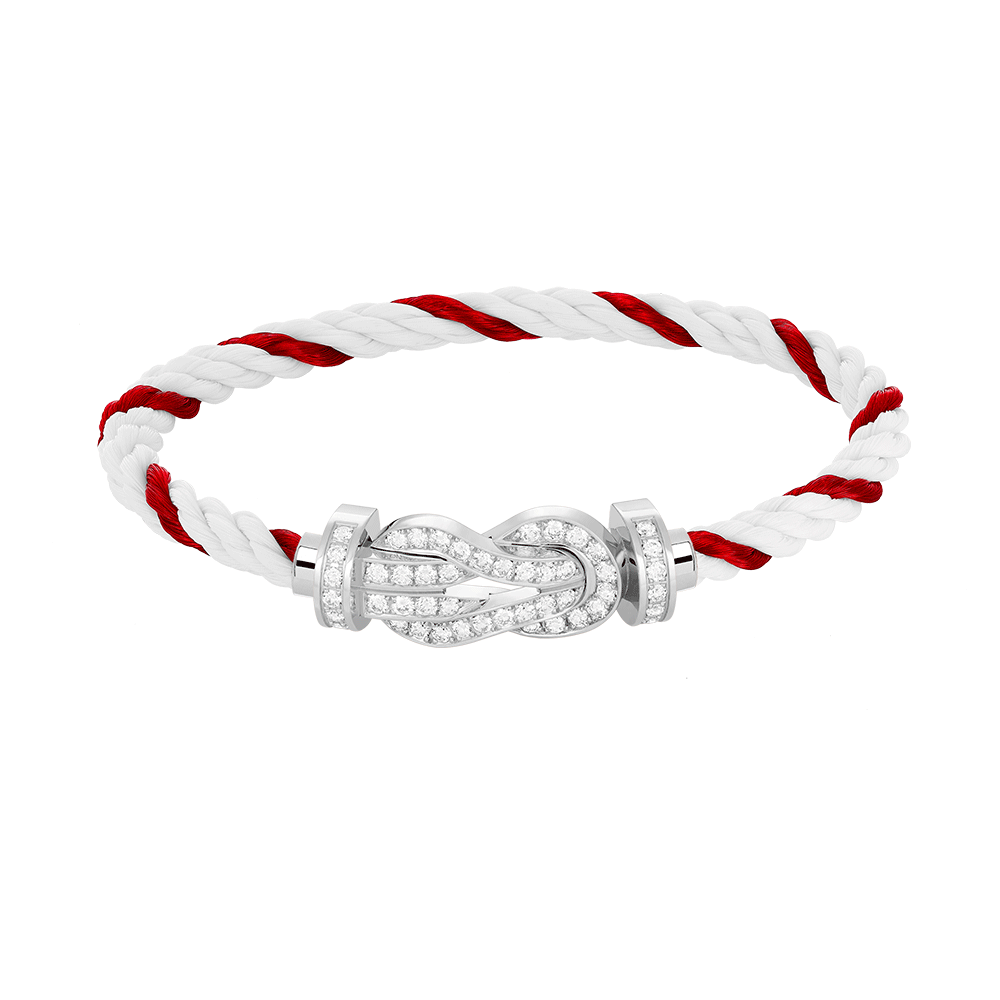 [Renovia Jewelry]CHANCE LARGE 8 FIGURE BUCKLE FULL DIAMOND BRACELET SILVER