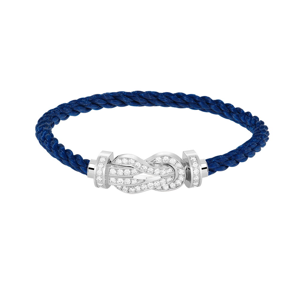 [Renovia Jewelry]CHANCE LARGE 8 FIGURE BUCKLE FULL DIAMOND BRACELET SILVER